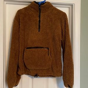 Fuzzy brown pullover